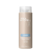 Paul Mitchell Sheer Hydration bottle front showing hydrated, shiny hair