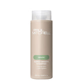 Paul Mitchell Super Smooth Shampoo bottle emphasizes frizz control and smoother hair.