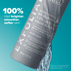 Paula's Choice 6% Mandelic and 2% Lactic Acid bottle close-up signals gentle exfoliation