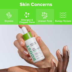 Paula's Choice Boost niacinamide closeup suggests potential for even skin tone.