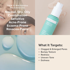 Texture and application scene of Paula's Choice CALM 1% BHA exfoliant.