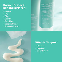 Paula's Choice CALM Barrier Protect sunscreen texture captures satin finish and hydration.