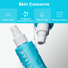 Paula's Choice CLEAR back & body acne spray packaging box on counter.
