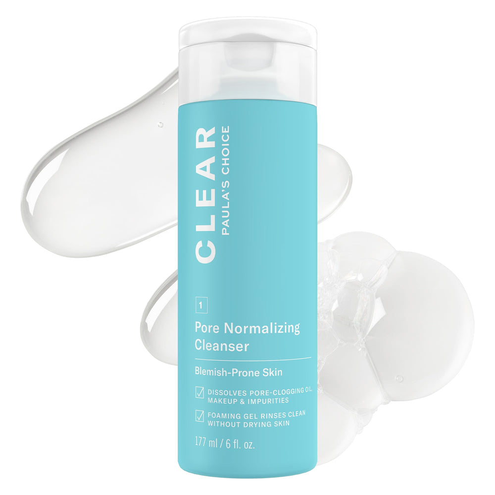 Paula's Choice CLEAR Pore Normalizing Cleanser bottle for oil control and clearer-looking pores.