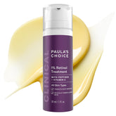 Paula's Choice Clinical 1% Retinol moisturizer bottle for nighttime anti-aging routine.