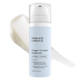Paula's Choice Omega+ Complex Moisturizer bottle demonstrates hydrating formula for dry skin