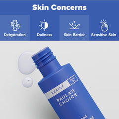 Paula's Choice Resist toner cotton pad application shows gentle cleansing and prep before serums.