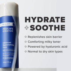 Paula's Choice Resist toner label closeup highlights vitamin C & E protection benefits.