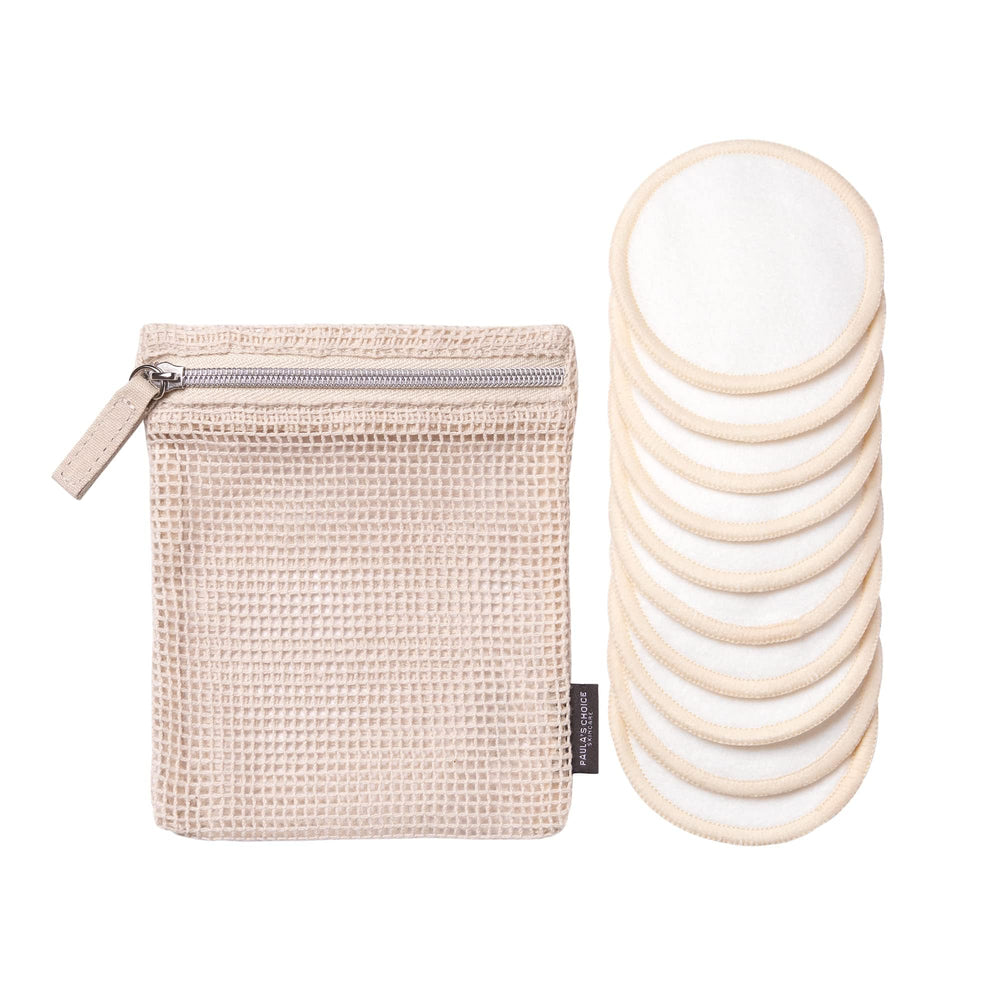 Paula's Choice reusable makeup remover pads pack shows soft texture for gentle makeup removal.