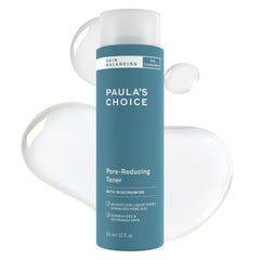 Paula's Choice toner bottle demonstrates pore refinement for oily skin