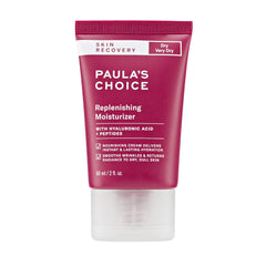 Paula's Choice Skin Recovery moisturizer jar demonstrates rich hydration for dry skin.
