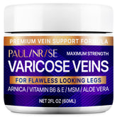PAULINRISE Varicose Vein Cream bottle shown for leg care and improved circulation potential