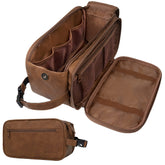 PAVILIA Toiletry Bag open layout for quick grooming kit access.