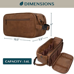 PAVILIA Toiletry Bag side pockets organize brushes and razors on the go.