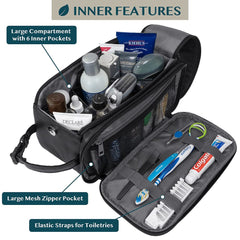 PAVILIA Toiletry Bag side pockets showcase organized storage for small items