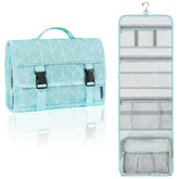PAVILIA travel hanging toiletry bag hangs easily in hotel bathroom for space-saving organization