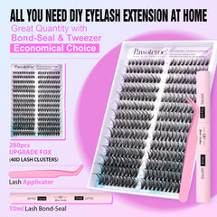 Pawotence Lash Bond and Seal kit for secure, long-lasting clusters.