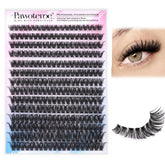 Pawotence Lash Clusters 280pcs pack offers a fuller natural look for at-home lash styling.