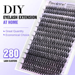 Pawotence Lash Clusters 9-16mm mix image highlights versatile lengths for customized lash styles.