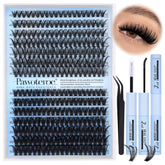 Pawotence lash clusters bundle showing natural fullness for at-home extensions