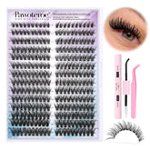 Pawotence Fox 40D cluster lashes pack for customizable at-home styles.