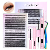 Pawotence lash extension kit 280pcs clusters in 30D/40D 9-16mm for custom looks.