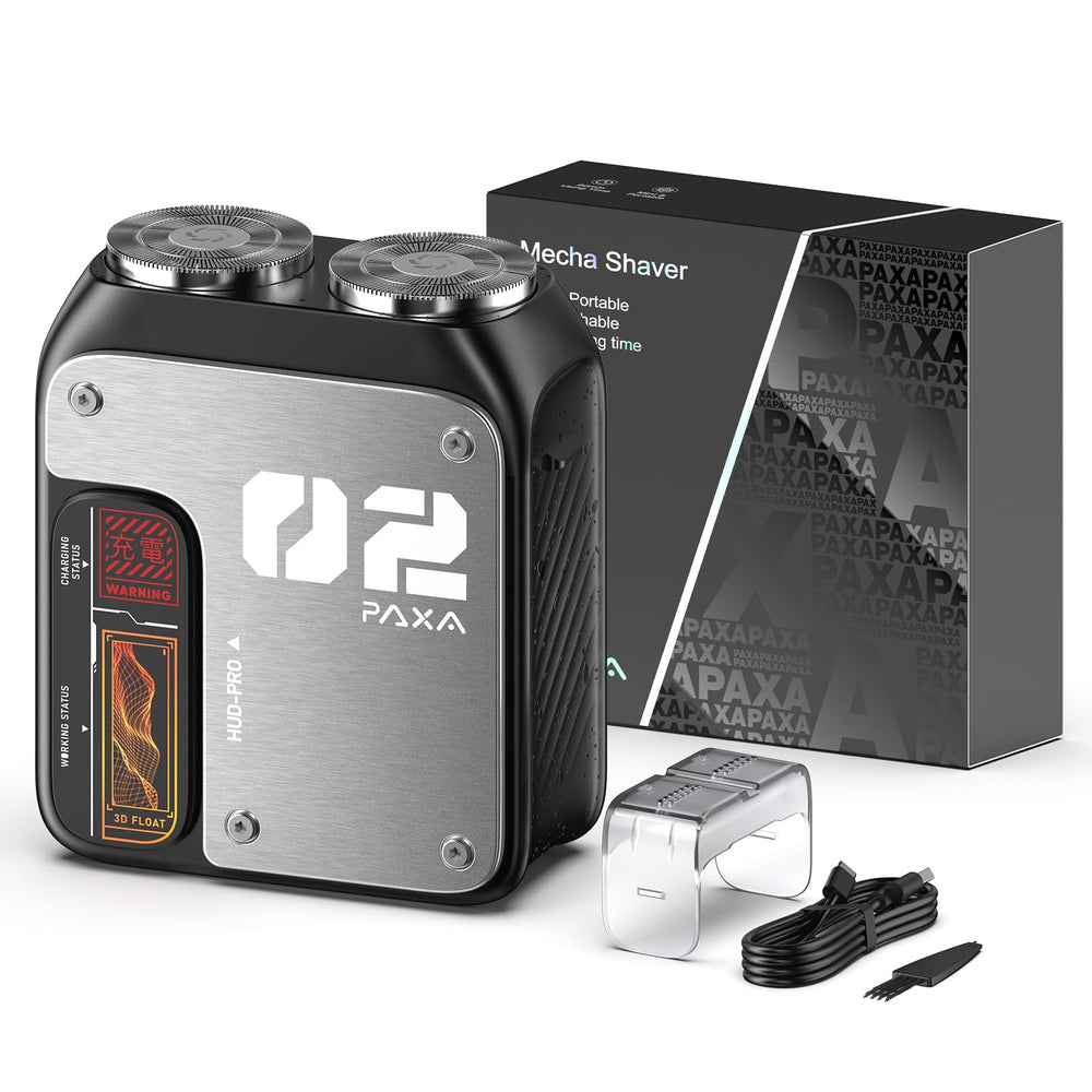PAXA mini electric shaver demonstrates compact design ideal for travel and quick daily grooming