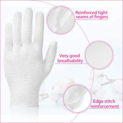 Paxcoo white cotton gloves packaging showing 20 pairs