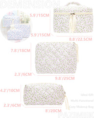 PAZIMIIK mesh-pocket interior keeps brushes and lip products sorted