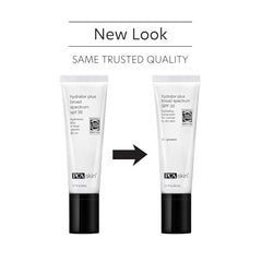 PCA SKIN Hydrator Plus SPF30 texture swatch on skin demonstrating sheer coverage