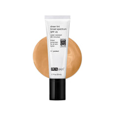 PCA SKIN Sheer Tinted Sunscreen tube close-up with creamy texture for daily sun protection