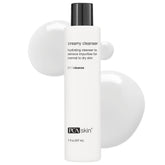 PCA SKIN Creamy Moisturizing Face Cleanser bottle showing hydrating formula for dry skin.
