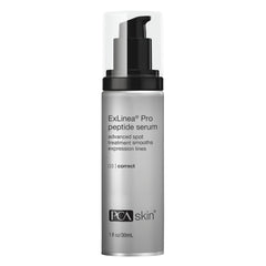 PCA SKIN ExLinea Pro Peptide Serum bottle with pump for easy daily application.