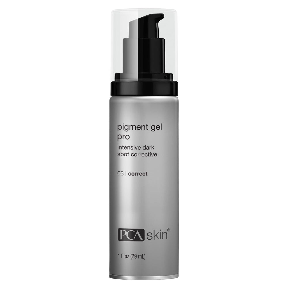 PCA SKIN Pigment Gel Pro bottle ready for nightly brightening routine.