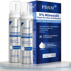 Pdam Minoxidil foam scalp-application for thinning hair with quick absorption and non-greasy feel.