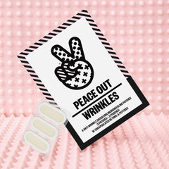 Peace Out microneedling patches close-up showing hyaluronic needles for active ingredient delivery.