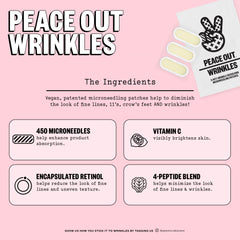 Peace Out microneedling patches packaging shown for convenient at-home skincare routine.