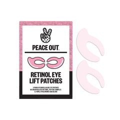 PEACE OUT Retinol Eye Lift Patches packaging demonstrates clean beauty routine benefits