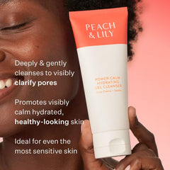 Peach & Lily Power Calm packaging highlighting vegan and cruelty-free clean beauty promise.