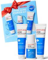 Peach Slices 3-step acne starter kit packaging for easy routine setup