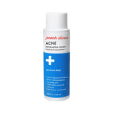 Peach Slices acne toner bottle promotes gentle exfoliation for clearer, balanced skin.