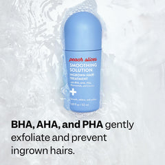 Peach Slices smoothing-solution applied to underarms for razor bumps