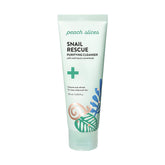 Peach Slices Snail Rescue Purifying Cleanser bottle front, gentle cleanse for balanced skin.