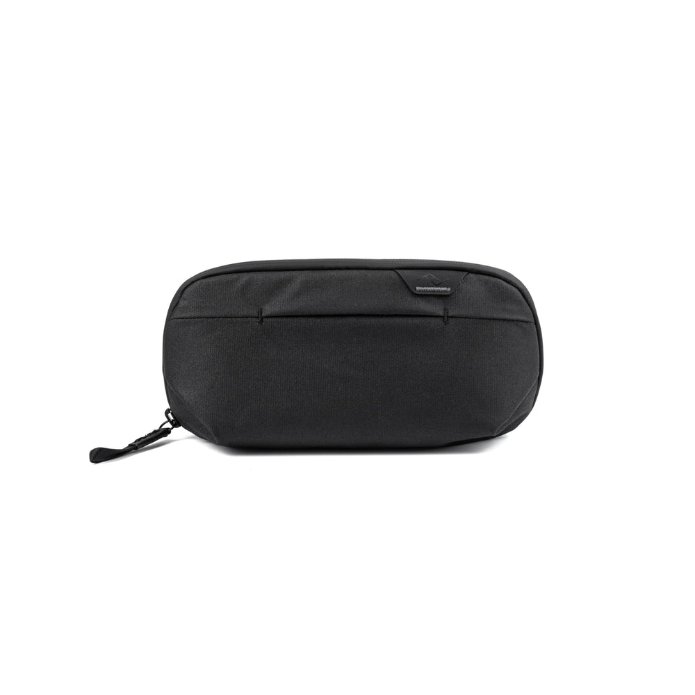 Peak Design Small Wash Pouch stands upright for quick access.