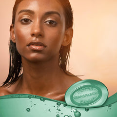 Pears glycerin soap green bar emphasizes versatile care for face and body