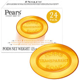Pears soap bar with glycerin for lasting moisture.