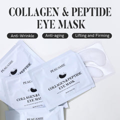 PEAUAMIE eye patches being applied for a soothing under-eye ritual.