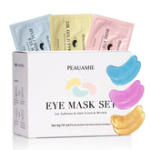 PEAUAMIE rose eye mask packaging for dark circles and puffiness reduction