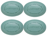 Perdy Good Lightfoot Pine Soap four-bar pack front view for pine-scented cleansing.