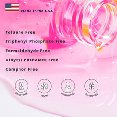 Perfect Formula Clear Gel Coat nails closeup highlights clear coating for protection and shine.